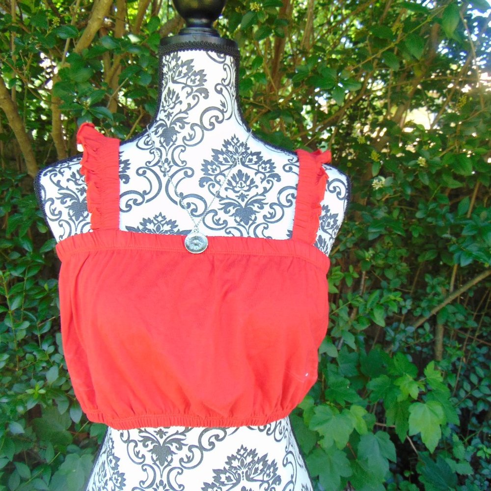 Red Revamped crop top SOLD